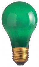  S4982 - 40 Watt A19 Incandescent; Ceramic Green; 2000 Average rated hours; Medium base; 130 Volt