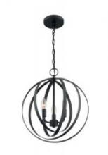  60/7067 - Pendleton - 3 Light Pendant with- Matte Black Finish