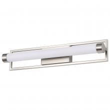  62/1542 - Canal Medium Vanity; LED; Brushed Nickel Finish; White Acrylic Lens