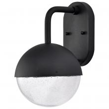  62/1616 - Atmosphere; 6W LED; Medium Wall Lantern; Matte Black with Clear Seeded Glass