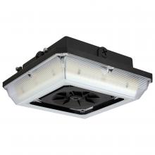  65/637 - Square LED; Wide Beam Angle Canopy Light; 3K/4K/5K CCT Selectable; 60W/75W/90W Wattage Selectable;