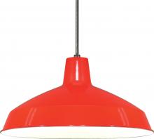  SF76/663 - 1 Light - 16" Pendant with Warehouse Shade - Red Finish