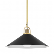  2620-AGB/BK - 1 LIGHT LARGE PENDANT