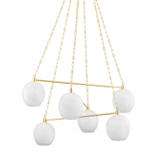  9138-AGB - 6 LIGHT CHANDELIER