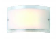  IWL228B01CH - Logan, 1 Lt Wall Sconce, Flat Opal Glass with Clear Rim, 100W Type A