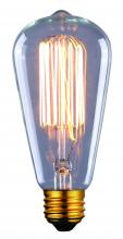  B-ST64-17C - Bulb, Edison Bulbs, 60W E26 -G-, Clear Glass, ST64 Cone Shape, Dimmable, 2500 hours