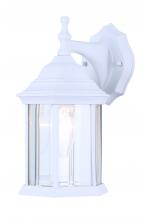  IOL411 - Outdoor, IOL4 WH, 1 Bulb Downlight, Clear Bevelled Glass Panels, 100W Type A, 6 .25 IN W x 12 IN H x