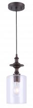  IPL276B01ORB - York, 1 Lt Cord Pendant, Clear Glass, 100W Type A, 5 1/2" x 60"