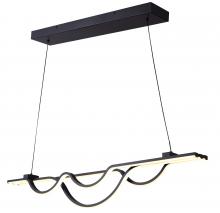  LCH261A36BK - VEIRA, LCH261A36BK, MBK Color, 36" Width Cord LED Chandelier, PVC, 42W LED (Integrated), Dimmabl