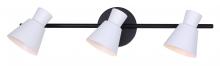  IT1163A03BW10 - RADLEY 3 Light 22.5 in. Ceiling/Wall Matte Black Track Light Kit with Matte White Metal Shade