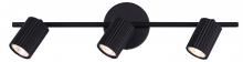  IT1119A03BK10 - REXTON 3 Light 22.5 in. Ceiling/Wall Matte Black Track Light Kit with Matte Black Metal Shade