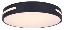  CL-19-20-BK - NIVEN 20 in. 1 Light Integrated LED Black Modern Flush Mount with Frosted Acrylic Shade