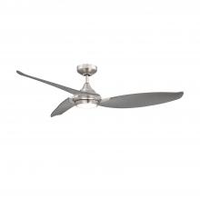  AC22752-SN-CF - VIRTUA 52 in. LED Satin Nickel DC motor Ceiling Fan with WaterGraphiX blades