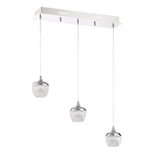  PF91-3LBR-CH - ARIKA series 15 Watt Black Stainless Integrated LED 3-Light Pendant Bar