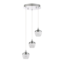  PF91-3LPA-CH - ARIKA series 15 Watt Black Stainless Integrated LED 3-Light Pendant Pan