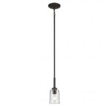  43674OZCLR - Shailene 11.25" 1-Light Mini Bell Pendant with Clear Glass in Olde Bronze