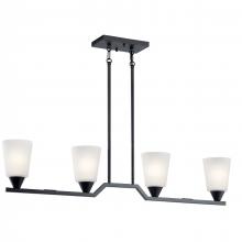  52233BK - Skagos™ 4 Light Linear Chandelier Black