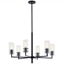  52679BK - Velestino 30.25" 6-Light Chandelier in Black