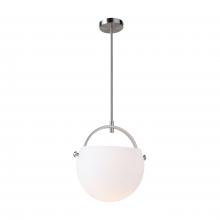  AC10080SN - Single Opal Glass Pendant (Satin Nickel)