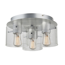  AC11524CL - Henley 3 Light Flush Mount (Brushed Aluminum)