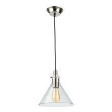  AC11640CL - Single Clear Glass Pendant (Satin Nickel & Polished Brass)