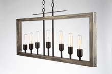  AC11657BK - Gatehouse 7 Light Island Light (Beach Wood & Black)