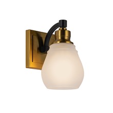  AC11681BB - Nelson Collection 1-Light Bathroom Brass & Black