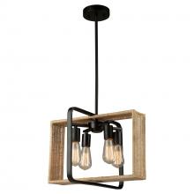  AC11714BK - Perris 4 Light Pendant Black