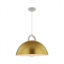  AC12000BR - Pantheon-1-Light Pendant-15.75"-Gold/White