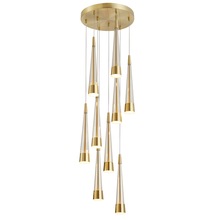  AC6829BR - Sunnyvale Collection 9-Light Chandelier Brass