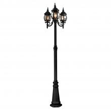  AC8099BK - Classico 3-Light Outdoor Lantern and Post