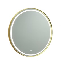  AM351 - Reflections Collection Round Bathroom Mirror Brushed Brass