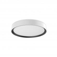  FM43916-WH/BK-5CCT - Essex 16-in White/Black LED Flush Mount