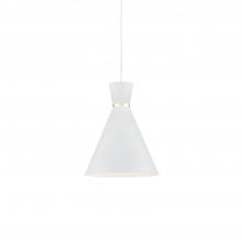  493210-WH/GD - Vanderbilt 10-in White With Gold Detail 1 Light Pendant