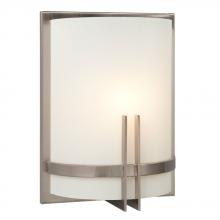  211690BN-226EB - Wall Sconce - in Brushed Nickel finish with Frosted White Glass