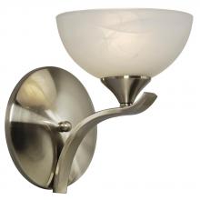  211781BN - Single Wall Bracket - Brushed Nickel with Marbled Glass