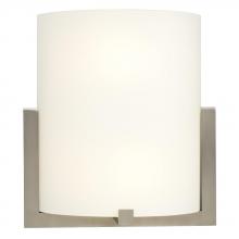  212430BN - Wall Sconce - Brushed Nickel with White Glass 1x100W