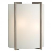  212510BN/WH - Wall Sconce - Brushed Nickel with Satin White Glass