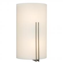  215680BN - 2-Light Wall Sconce - Brushed Nickel with Satin White Glass