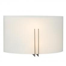  215681BN - 2-Light Wall Sconce - Brushed Nickel with Satin White Glass