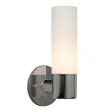  ES244021CH/WH - Wall Sconce - in Polished Chrome finish with White Cylinder Glass