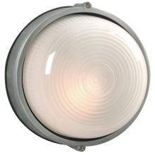  305111SA-113EB - Outdoor Cast Aluminum Marine Light - in Satin Aluminum finish with Frosted Glass (Wall or Ceiling Mo