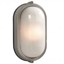  305113SA-113EB - Outdoor Cast Aluminum Marine Light - in Satin Aluminum finish with Frosted Glass (Wall or Ceiling Mo