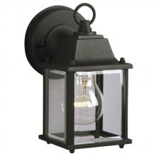  305611BLK - Outdoor Cast Aluminum Lantern - Black w/ Clear Beveled Glass