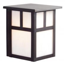  306100OBZ - Outdoor Wall Fixture - Old Bronze w/ White Marbled Glass