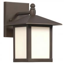  312680OBZ - Outdoor Lantern - Old Bronze w/ Marbled White Glass