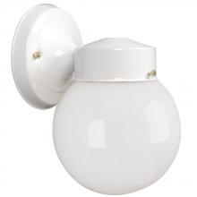  320111WH - Outdoor Wall Fixture - White w/ Opal White Glass