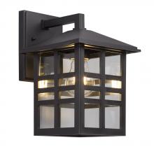  326020BK - Plastic Outdoor Black with Clear Glass