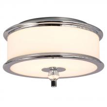  L612063CH010A1 - LED Flush Mount Ceiling Light - in Polished Chrome finish with White Glass