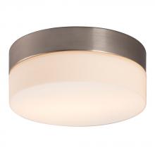  ES612312BN - Flush Mount Ceiling Light - in Brushed Nickel finish with Satin White Glass